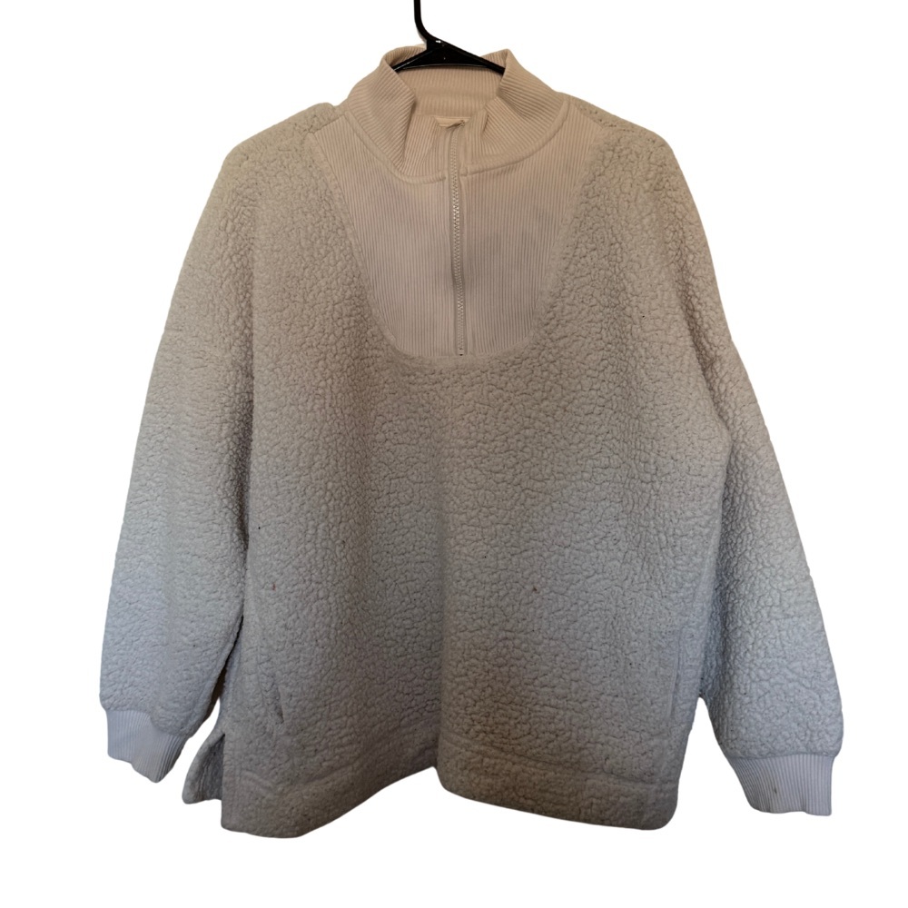 aerie Cream Teddy Pullover